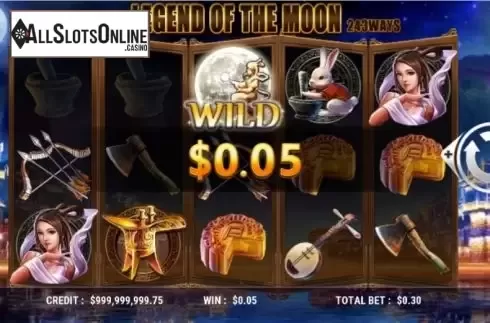 Win screen 2. Legend of the Moon from Slot Factory