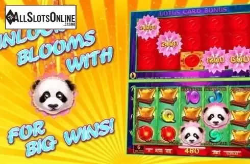 Free spins screen 3. Lotus Panda from Incredible Technologies