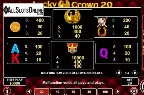 PayTable Screen