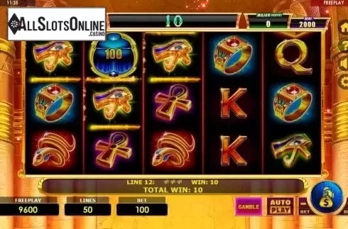 Win Screen . Lucky Egypt from Amatic Industries