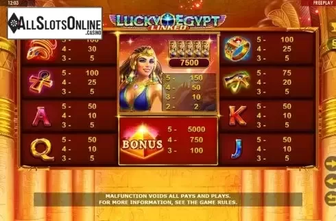 Symbols. Lucky Egypt from Amatic Industries
