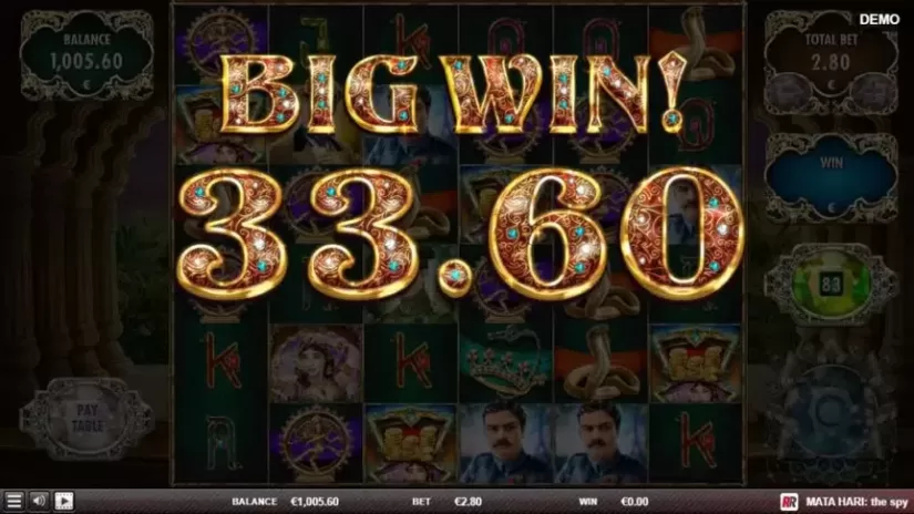 Mata Hari The Spy slot screenshot 5