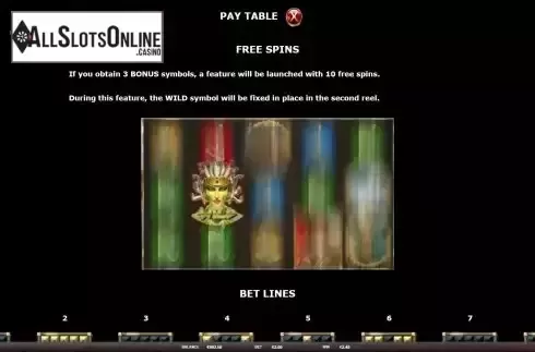 Free Spins screen