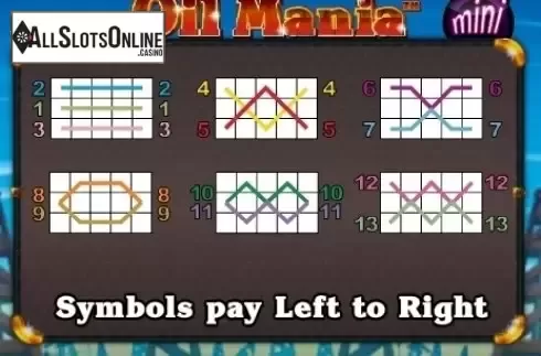 Paytable 1. Oil Mania Mini from NextGen