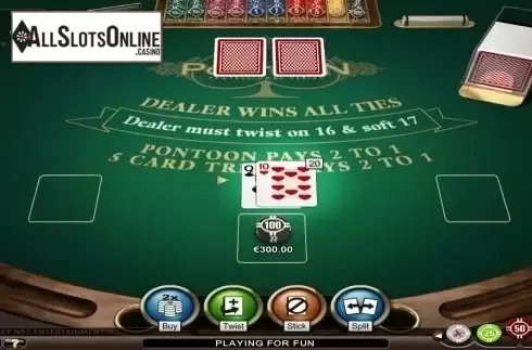 Game Screen. Pontoon Professional Series High Limit from NetEnt