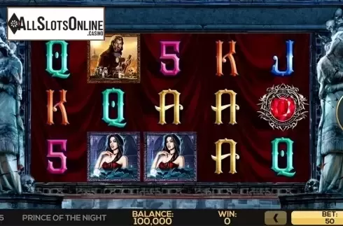 Reels screen. Prince of the Night from High 5 Games