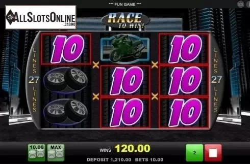 Win screen 2. Race to Win from edict