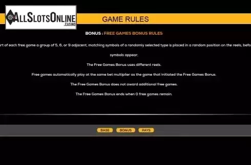 Free games rules screen