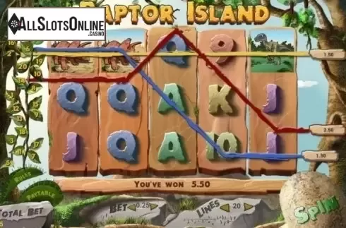 Win Screen . Raptor Island from Bwin.Party