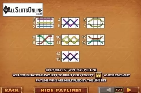 Paytable 4. Safari Heat from Playtech