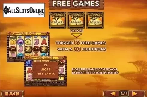 Paytable 2. Safari Heat from Playtech