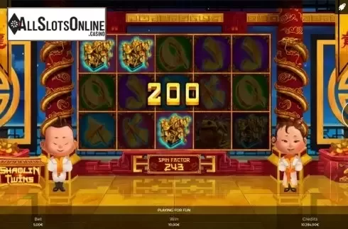 Win Screen 4. Shaolin Twins from Spinmatic