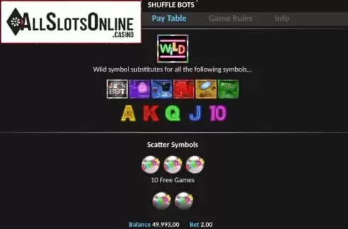 Symbols. Shuffle Bots Pull Tab from Realistic