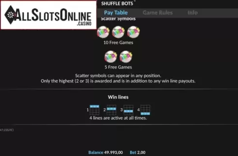 Lines. Shuffle Bots Pull Tab from Realistic