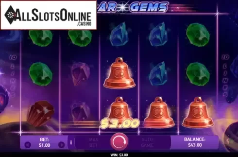 Win Screen. Stellar Gems from Bet2Tech