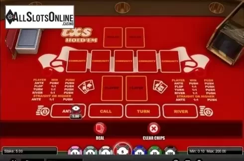 Game Screen. Texas Hold'em (1X2gaming) from 1X2gaming