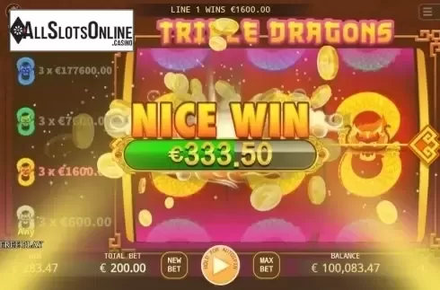 Nice Win. Triple Dragons (KA Gaming) from KA Gaming