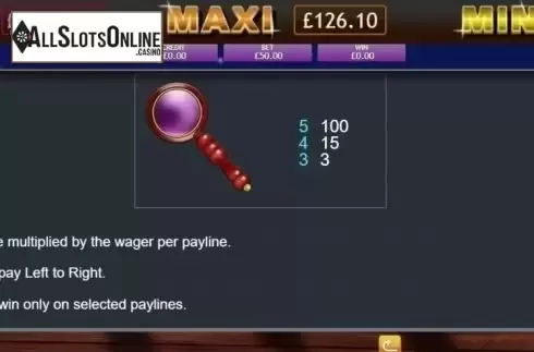 Paytable. Twinkle Jackpot from Eyecon