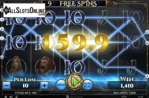 Free Spins 3. Vikings and Gods 2 15 Lines from Spinomenal