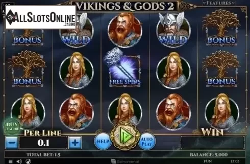 Reel Screen. Vikings and Gods 2 15 Lines from Spinomenal