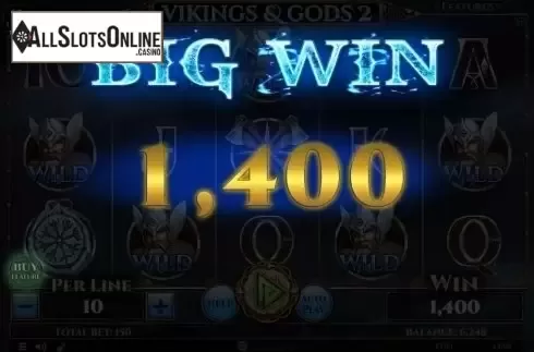 Big Win. Vikings and Gods 2 15 Lines from Spinomenal