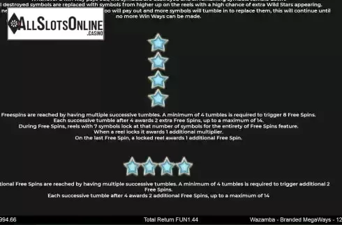 Features screen