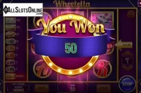 Win Bonus Game screen