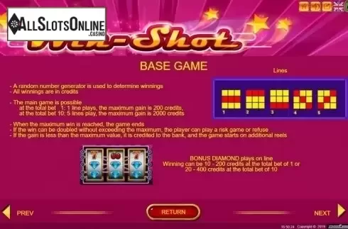 Features 1. Win Shot from Belatra Games