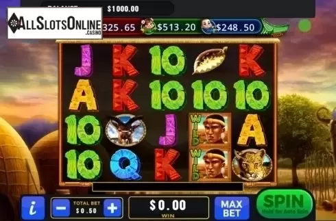 Game Screen. Zulu King from GMW