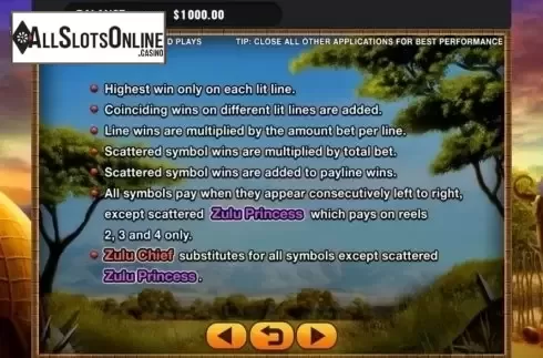 Game Rules. Zulu King from GMW