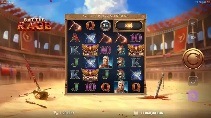 Battle Rage slot screenshot 2