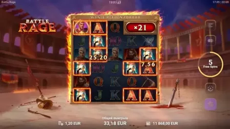 Battle Rage slot screenshot 4