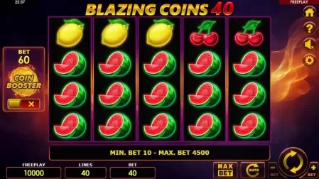 Blazing Coins 40 slot screenshot 1
