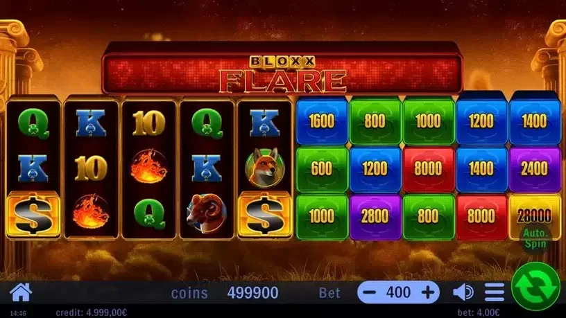 Bloxx Flare slot screenshot 1