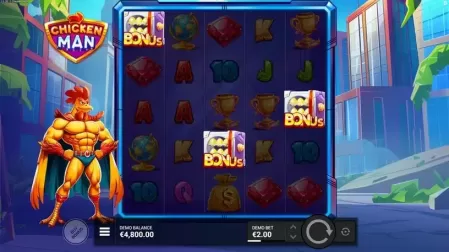 Chicken Man slot screenshot 2