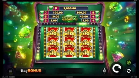 Emerald Glory 7s slot screenshot 1