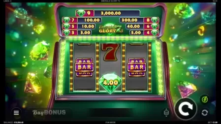 Emerald Glory 7s slot screenshot 2