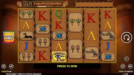 Eye of Horus Tablets of Destiny Megaways slot screenshot 1