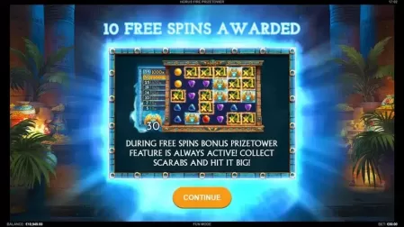 Horus Fire PrizeTower slot screenshot 2