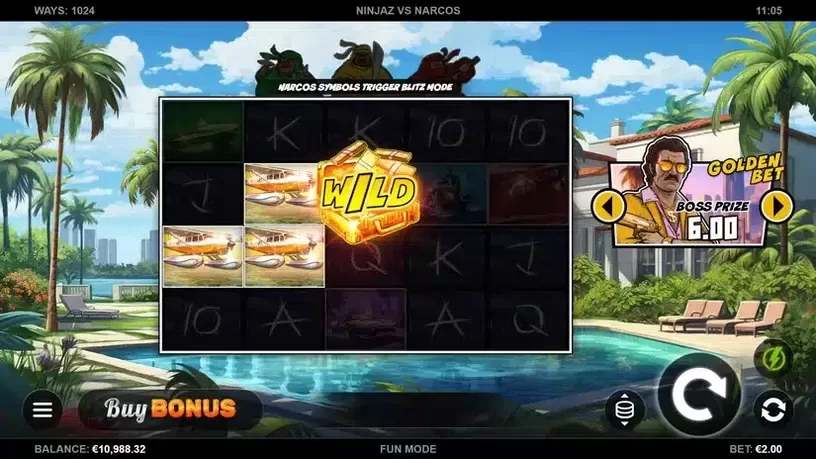 Ninjaz vs Narcos slot screenshot 5