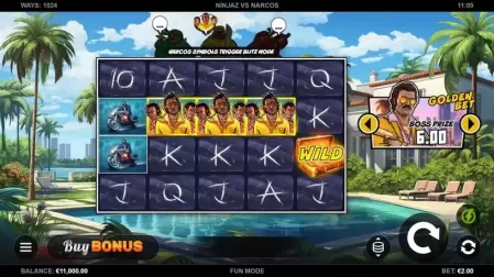 Ninjaz vs Narcos slot screenshot 6
