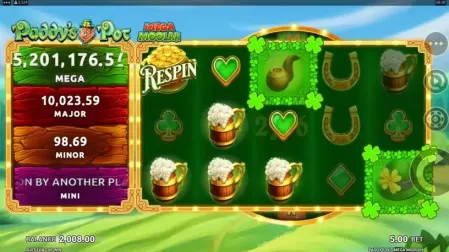 Paddy’s Pot Mega Moolah slot screenshot 2