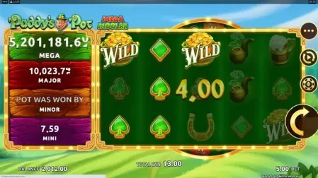Paddy’s Pot Mega Moolah slot screenshot 4