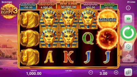 Sun of Egypt 3 slot screenshot 1