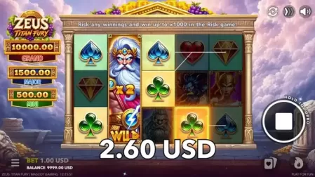 Zeus Titan Fury slot screenshot 2