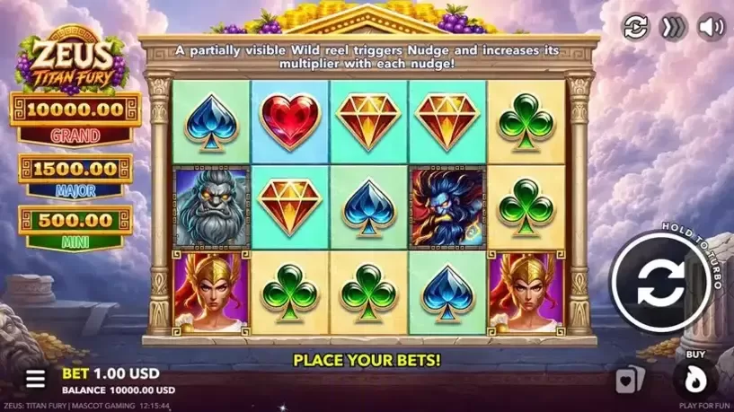 Zeus Titan Fury slot screenshot 