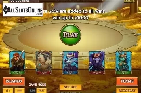 Island Screen. Battle Mania from Skillzzgaming