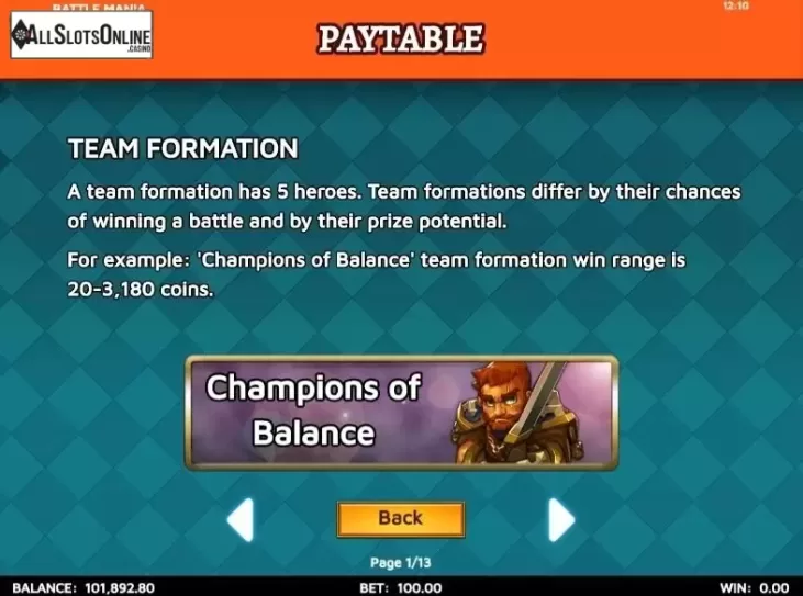 Team Formation . Battle Mania from Skillzzgaming