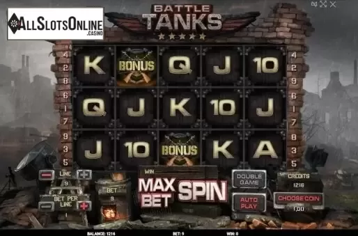 Reel screen. Battle Tanks from Evoplay Entertainment
