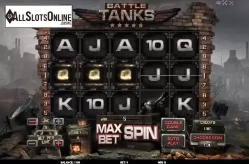 Win screen. Battle Tanks from Evoplay Entertainment